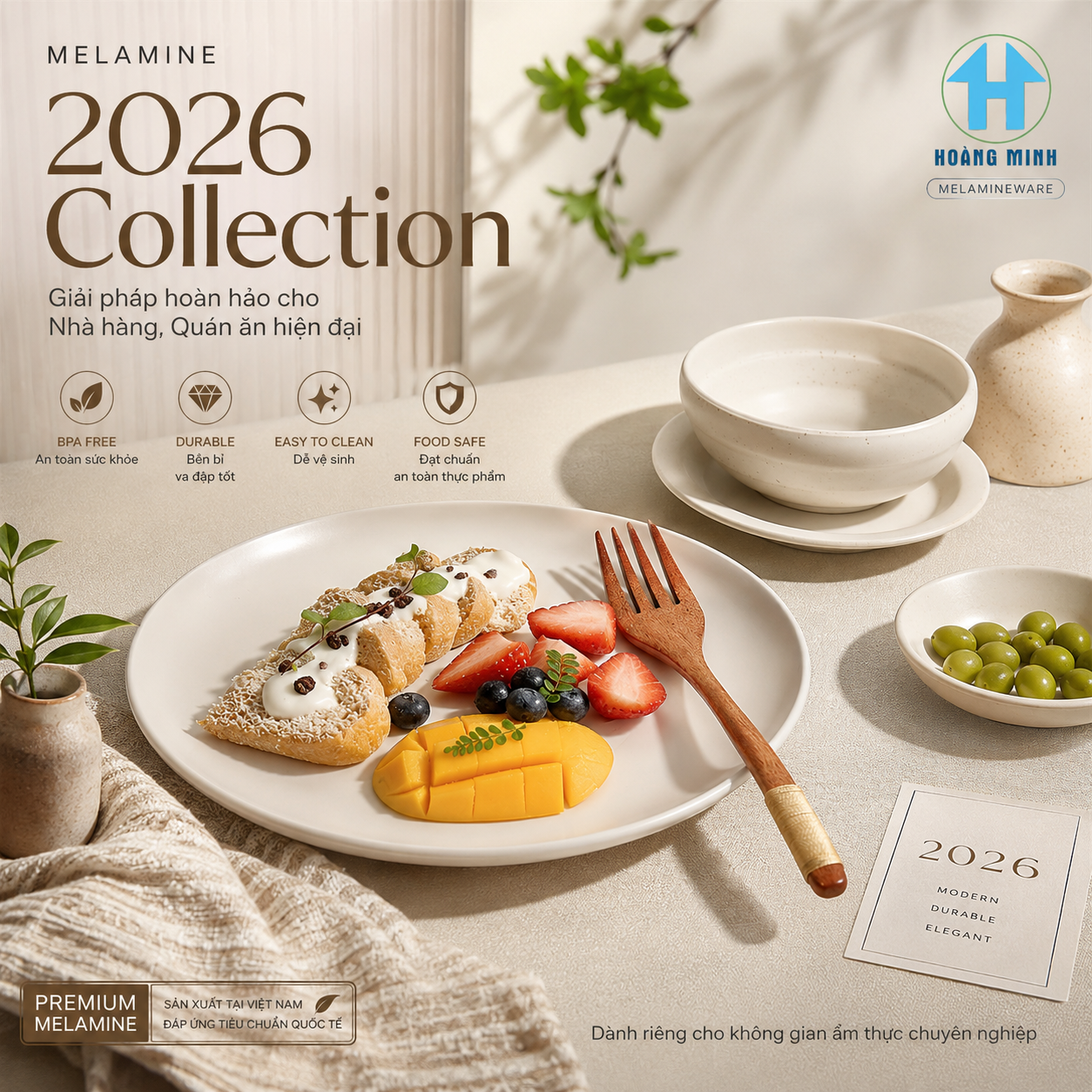 Định Nghĩa Lại Sự Sang Trọng: Xu Hướng Decor Bàn Tiệc Với Chén Dĩa Melamine Cao Cấp 2026